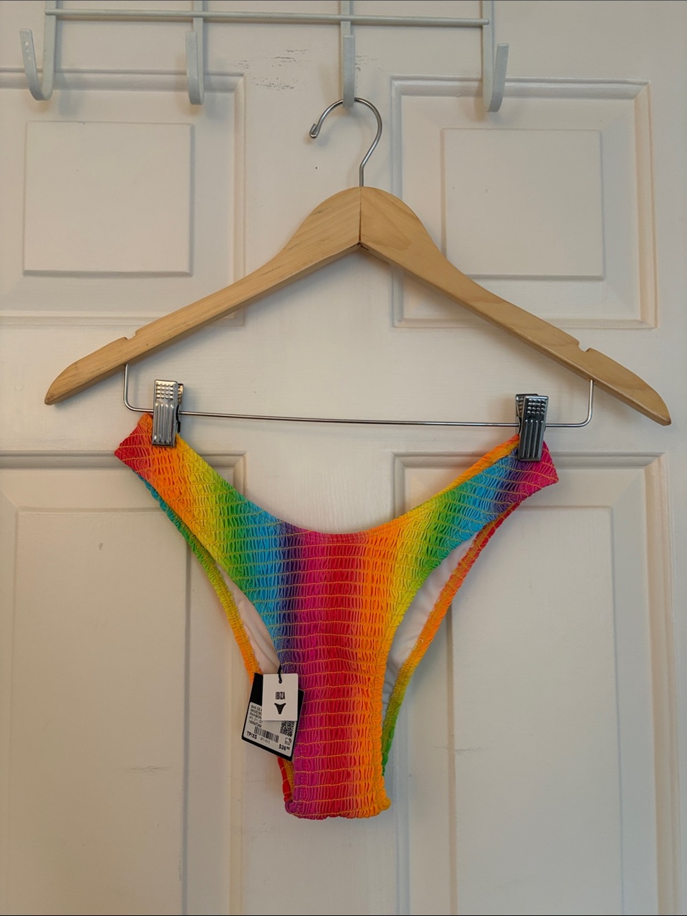 🌈 Garage Ibiza Rainbow Smocked Bikini Bottom – XS – NWT